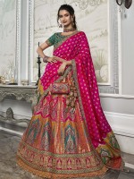 Multicolor Banarasi Silk Bridal Lehenga Choli